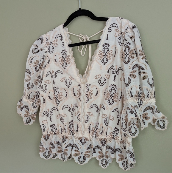 NWT Anthropologie Eyelet Blouse, size M - Picture 4 of 9